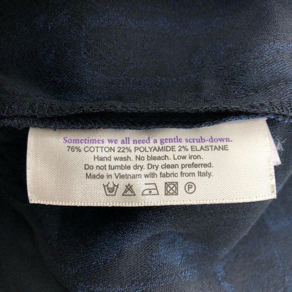 MM Lafleur Blue Black Brush Jaquard Shift Dress - Picture 7 of 7